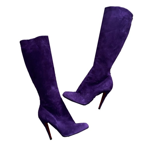 Christian Louboutin Shoes - Christian Louboutin Purple Suede Boots  sz 40 (US 9.5)